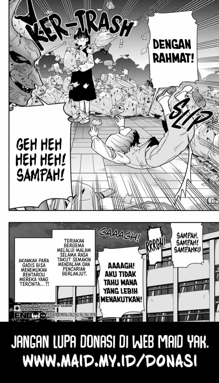 Kimi no Koto ga Dai Dai Dai Dai Daisuki na 100-ri no Kanojo Chapter 136 Bahasa Indonesia